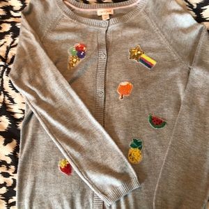 Girls sequin embellished cardigan